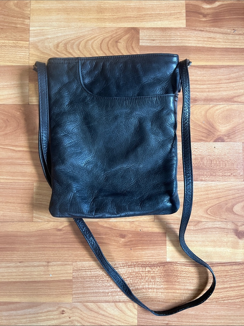 Margot Black Leather Shoulder Bag